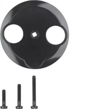 Hager WTF4592BG middenstuk voor antenneaansluitdoos 2-gats 1930/glas zwart