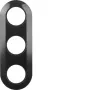 Hager WTD3300BG raam 3-voudig serie 1930 glanzend zwart
