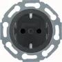 Hager Witty WTS1200BG Schuko wandcontactdoos zwart glanzend