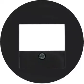 Hager WLF4000BG centraalplaat met TAE-uitsparing, R.Classic, zwart