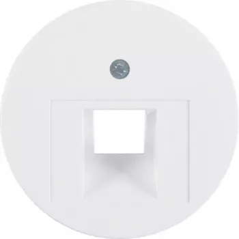Hager WLF1007WG centraalplaat voor UAE-contactdoos, polarwit, glanzend, systeem r.Classic