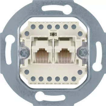 Hager WDF41083 UAE-stopcontact 8/8-polig module-inzet wit