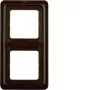 Hager WWD1200BR frame 2-voudig met afdichting inbouw IP44 bruin glanzend