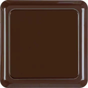 Hager WWG1111BR SCHUKO-stopcontact met klepdeksel en frame WG UP IP44 bruin
