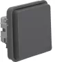 Hager WNA140 SCHUKO-stopcontact met klepdeksel, IP55, grijs, W.1 serie