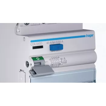 HAGER CDA640D aardlekschakelaar 4P 10kA 40A 30mA type A