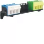 HAGER klemdrager met 2x14 PE/N-klemmen QuickConnect FZ381