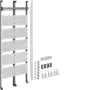Hager UF521NW universZ multimedia-compleetkast 2-veld 1350mm met 12x RJ45 patch-modules