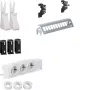 Hager multimedia kit UM00M2 met 3 stopcontacten 12-poorts patchpaneel zonder RJ45