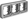 Hager W.1 WNA403 3-voudig inbouwraam horizontaal IP55 grijs