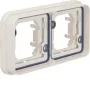 Hager WNA402B W.1 2-voudig horizontaal afdekraam, polarwit, IP55