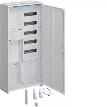 Hager ZB32ET215W1 complete meterkast 1 meterplaats BKE-I APZ 1100mm 2-veld opbouw IP31 RAL 9010