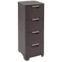 CURVER boekenkast met 4 laden 4x14L donkerbruin