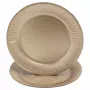 PROnappe 10 Kartonnen borden, rond, Ø 23 cm, goud
