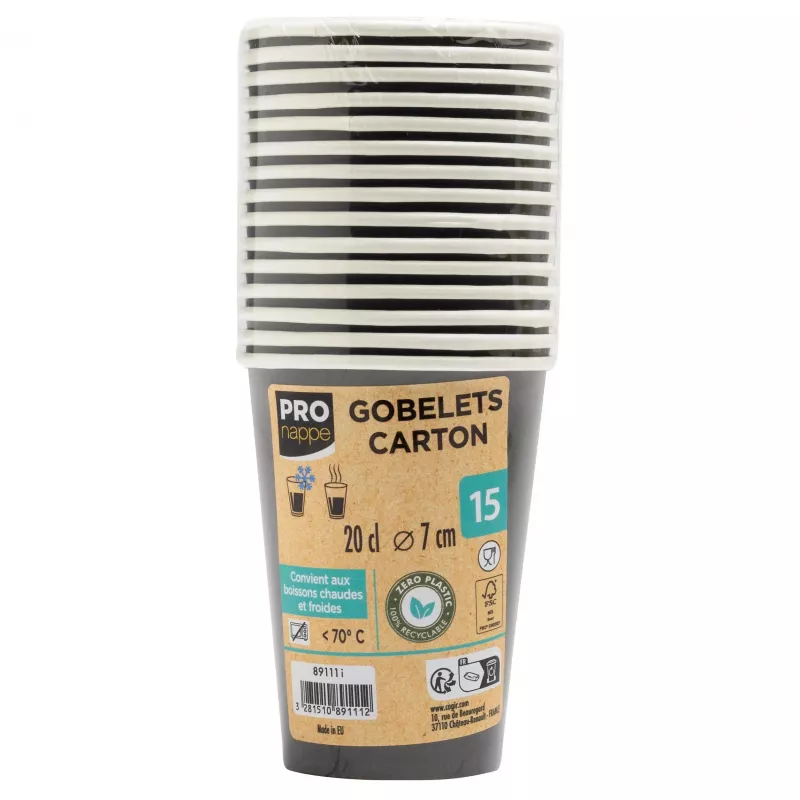 PROnappe 15 wegwerp-koffiebekers 200 ml - 1000 stuks