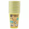 PROnappe 15 Kartonnen bekers 200 ml, kiwigroen (89113I)