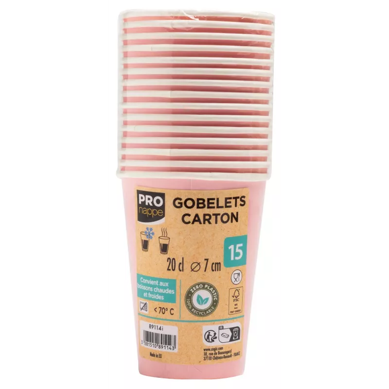 PROnappe 15 wegwerpbekers voor koffie 200 ml - 100 stuks