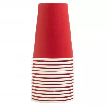 PROnappe 15 papieren bekers 200 ml, rood (89115I)