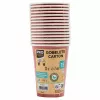 PROnappe 15 Kartonnen bekers 200 ml, rood (89115I)
