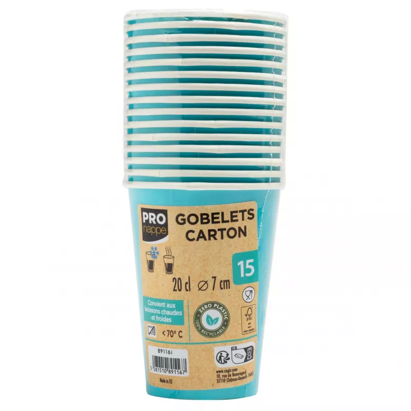 PROnappe 15 wegwerp-koffiebekers 200 ml
