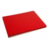 PROnappe wegwerp-tafelmat 400 x 300 mm rood geëmbosseerd licht satijnpapier 52 g/m²