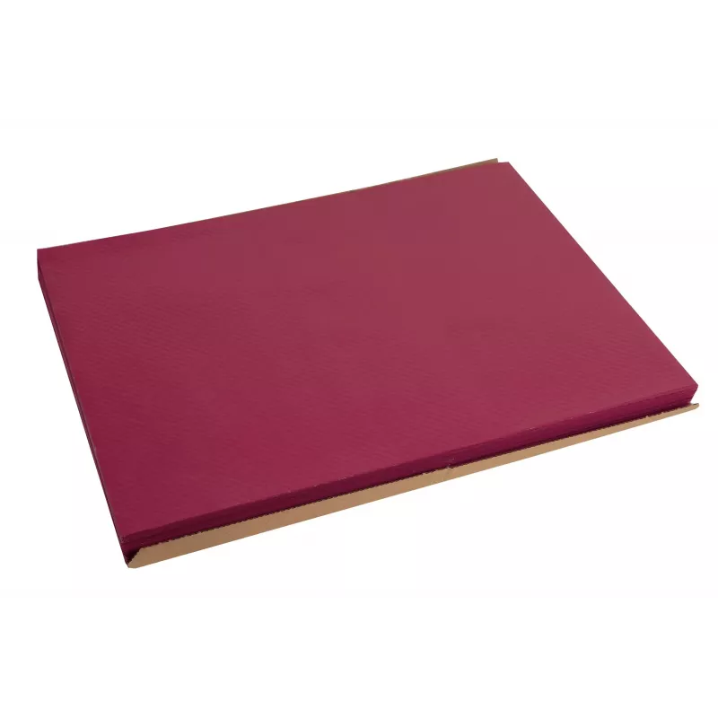PROnappe wegwerp-tafelmat 400 x 300 mm bordeauxrood geëmbosseerd licht satijn