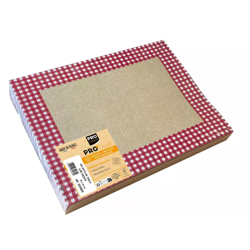 PROnappe 400 placemat Leinen Vichy veelkleurig 30,0 x 40,0 cm