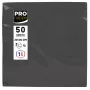 PROnappe zwarte 2-laags servetten 20 x 20 cm 50 stuks