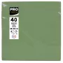 PROnappe olijfgroene 2-laags papieren servetten 19 x 19 cm 40-pack