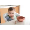 Beaba set van 2 siliconen eerste lepels-bijtringen praline/clay