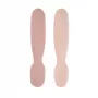 Beaba set van 2 siliconen eerste lepels & bijtringen cotton candy/sorbet