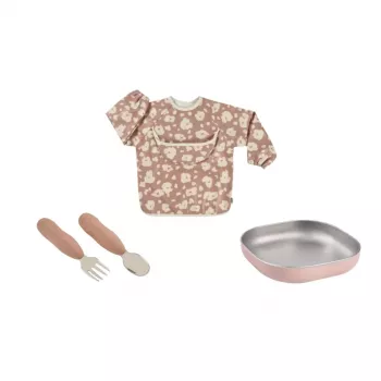 Beaba First Meals 3-in-1 geschenkset (bord, bestekset, slab) Savannah Bloom