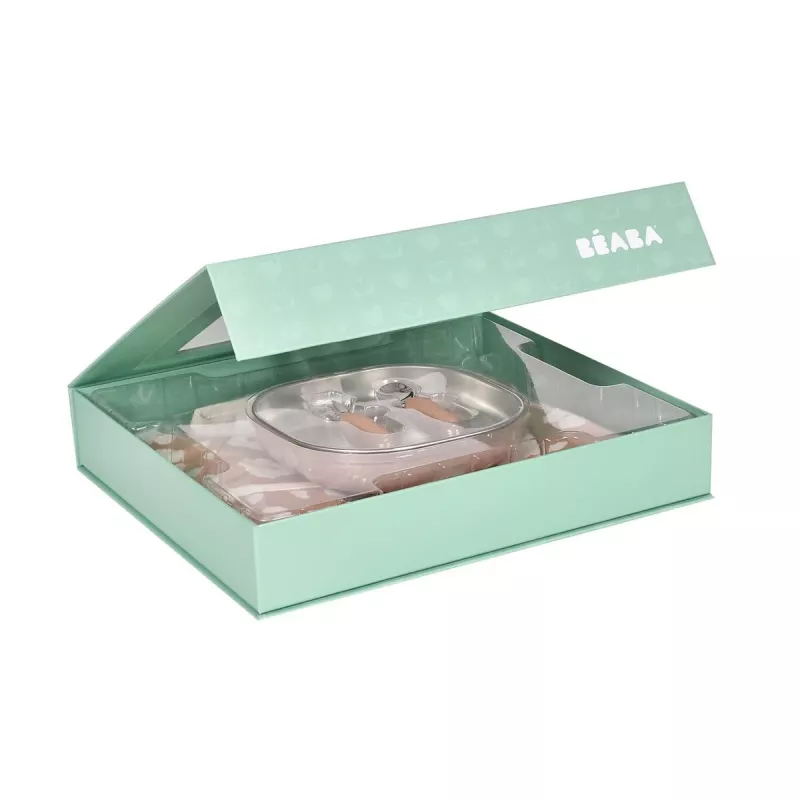 Beaba First Meals 3-in-1 geschenkset (bord, bestekset, slab) Savannah Bloom