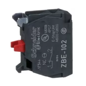 Schneider Electric ZBE102 hulpschakelblok, 1 NO, schroefklem, Harmony XB4/XB5