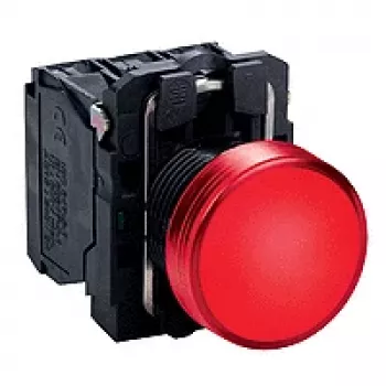 Schneider Electric XB5AVB4 verlichte drukknop, 22 mm, 24 V AC/DC, rode LED, 1 NO, IP66