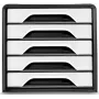 CEP Office Solution Smoove ladeneenheid zwart/wit A4 met 5 laden