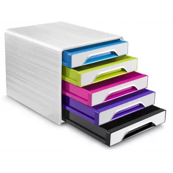 CEP Office Solution Smoove 5-laden bureau-organizer, DIN A4, wit/multicolor