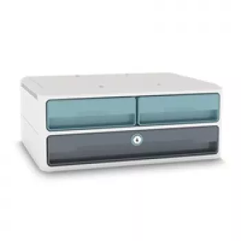 CEP Office Solution MoovUp ladebox met slot mintgrijs DIN A4 liggend DIN A5 liggend 3 laden
