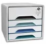 CEP Office Solution Smoove ladebox wit met bonte lijnen 5 laden