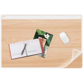 CEP Office Solution bureaumat kunststof wit/beuken 65x50 cm