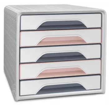 CEP Office Solution Smoove Mineral lade-opbergbox 5 laden, poederroze, polystyreen
