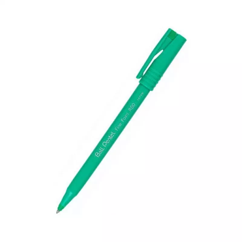 Pentel R50 intrekbare rollerbalpen - groen - 0,8 mm - voor links- en rechtshandigen