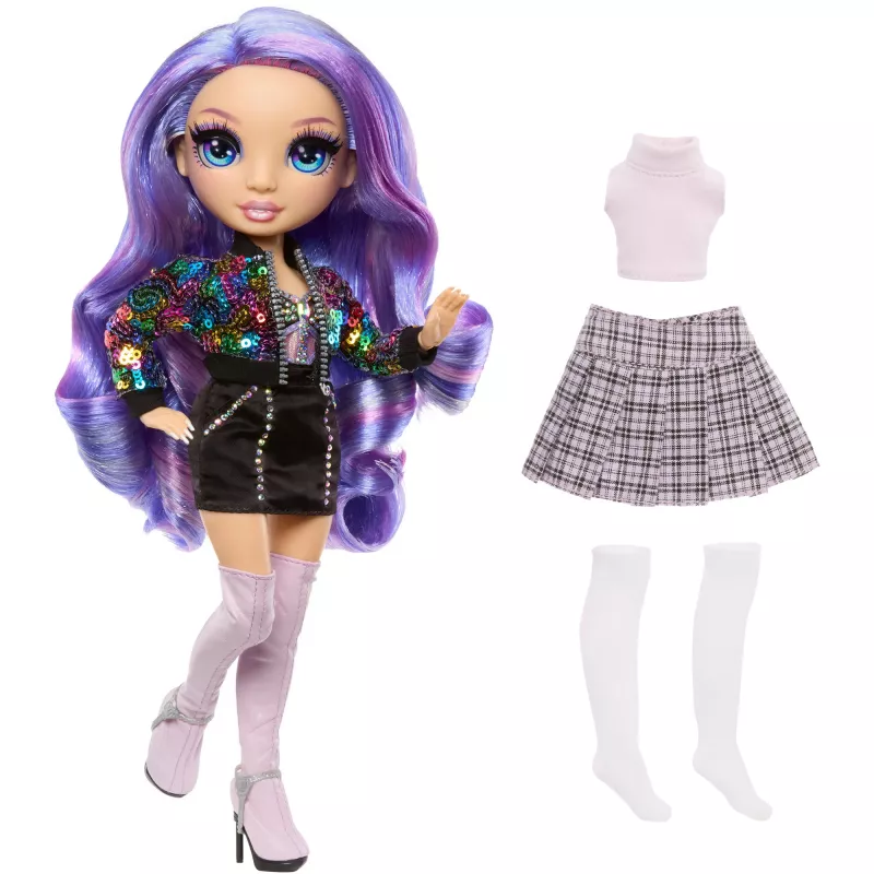 MGA Rainbow High Violet Willow fashionpop met 2 outfits en accessoires