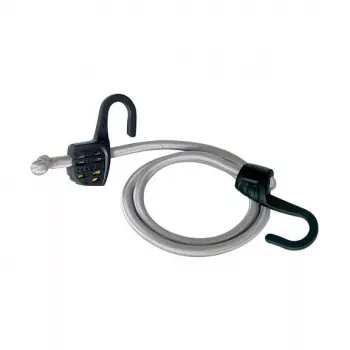 Master Lock 3138EURDAT verstelbaar elastiek met haak, 15-150 cm, grijs