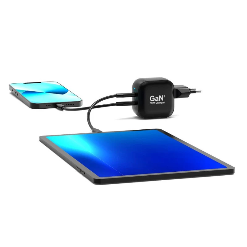 PORT Designs wandlader Type C PD 35W GaN+ C-naar-C-kabel 2M - EU