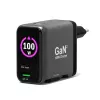 PORT Designs wandlader Type C PD 100W GaN OLED PD 3.0 oprolbare Type C-kabel - EU