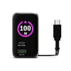 PORT Designs wandlader Type C PD 100W GaN OLED PD 3.0 oprolbare Type C-kabel - EU