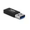 PORT Designs USB-A naar USB-C-converter - USB 2.0-adapter - zwart