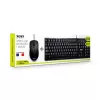 PORT Designs 900900 full-size bedraad USB-toetsenbord en muis-combo, AZERTY-indeling, zwart