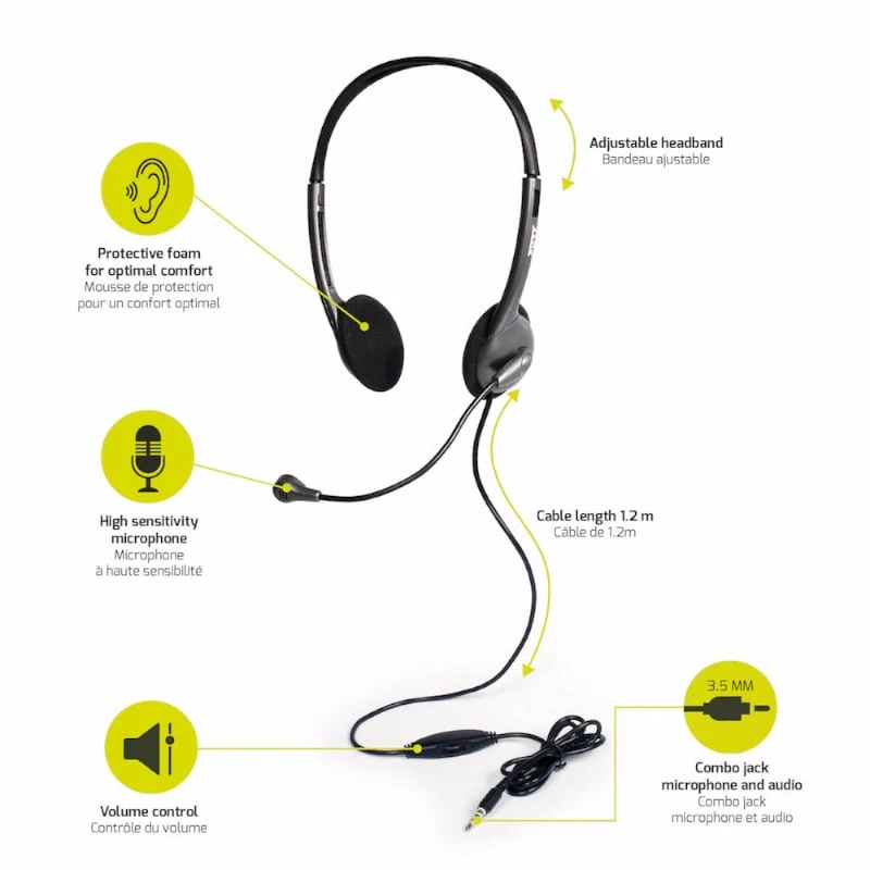 PORT Designs PORT Connect bedrade on-ear headset met microfoon